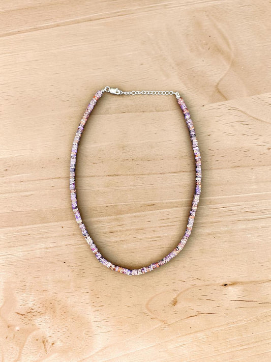 4MM Heishi Necklace – Genuine Jasper Quartz  - Hand-strung Artisan Collection