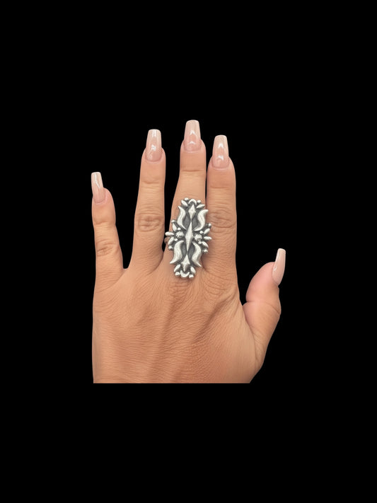 Dennis Hogan - Medium Crawler Ring - Sterling Silver  - Handmade Anglo American