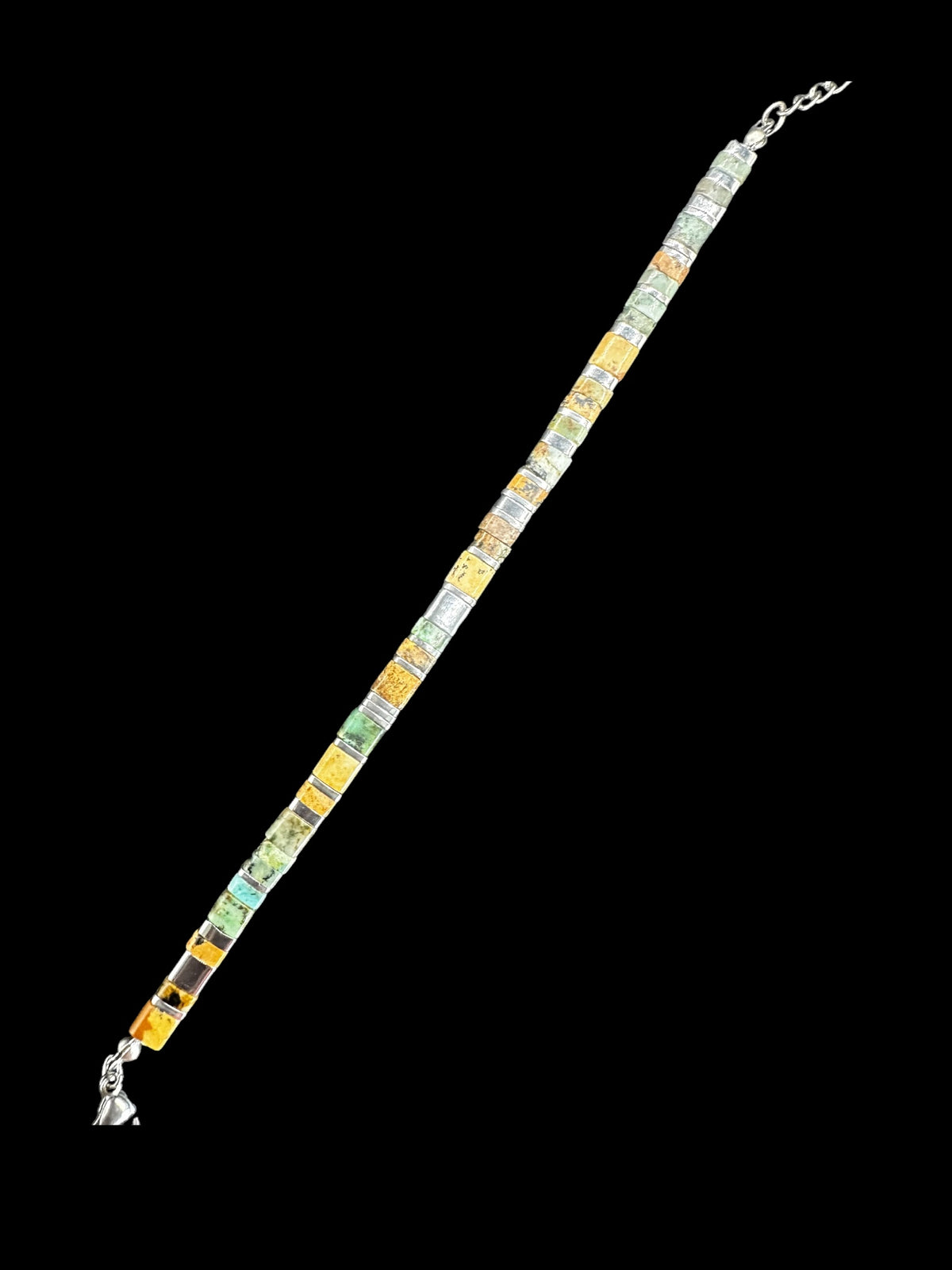 Dainty Tila Square Flat Beads - Stainless Steel Chain Bracelets - Ready Made