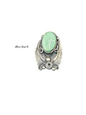 Jimmy Lee - Medium Adjustable Cabochon Ring - Sterling Silver & Sonoran Turquoise - Handmade Native American
