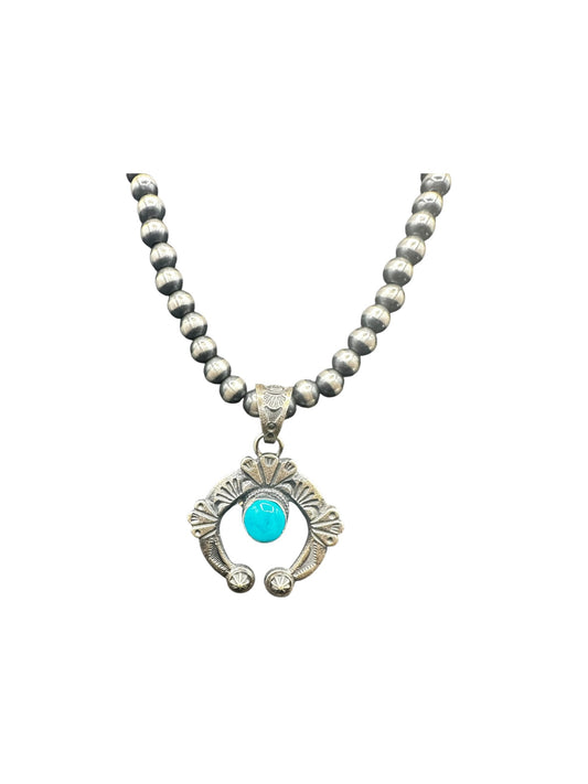 Kevin Billah - Naja Pendant - Kingman Turquoise &  Sterling Silver - Handmade Native American