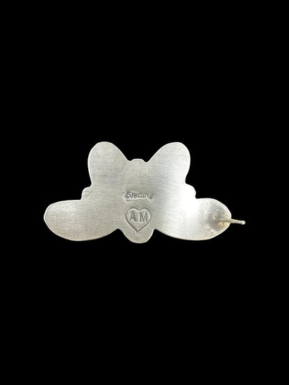 Ann Miller - Large Half Cluster Stud Earrings – Genuine Gemstones and Sterling Silver - Handmade Native American