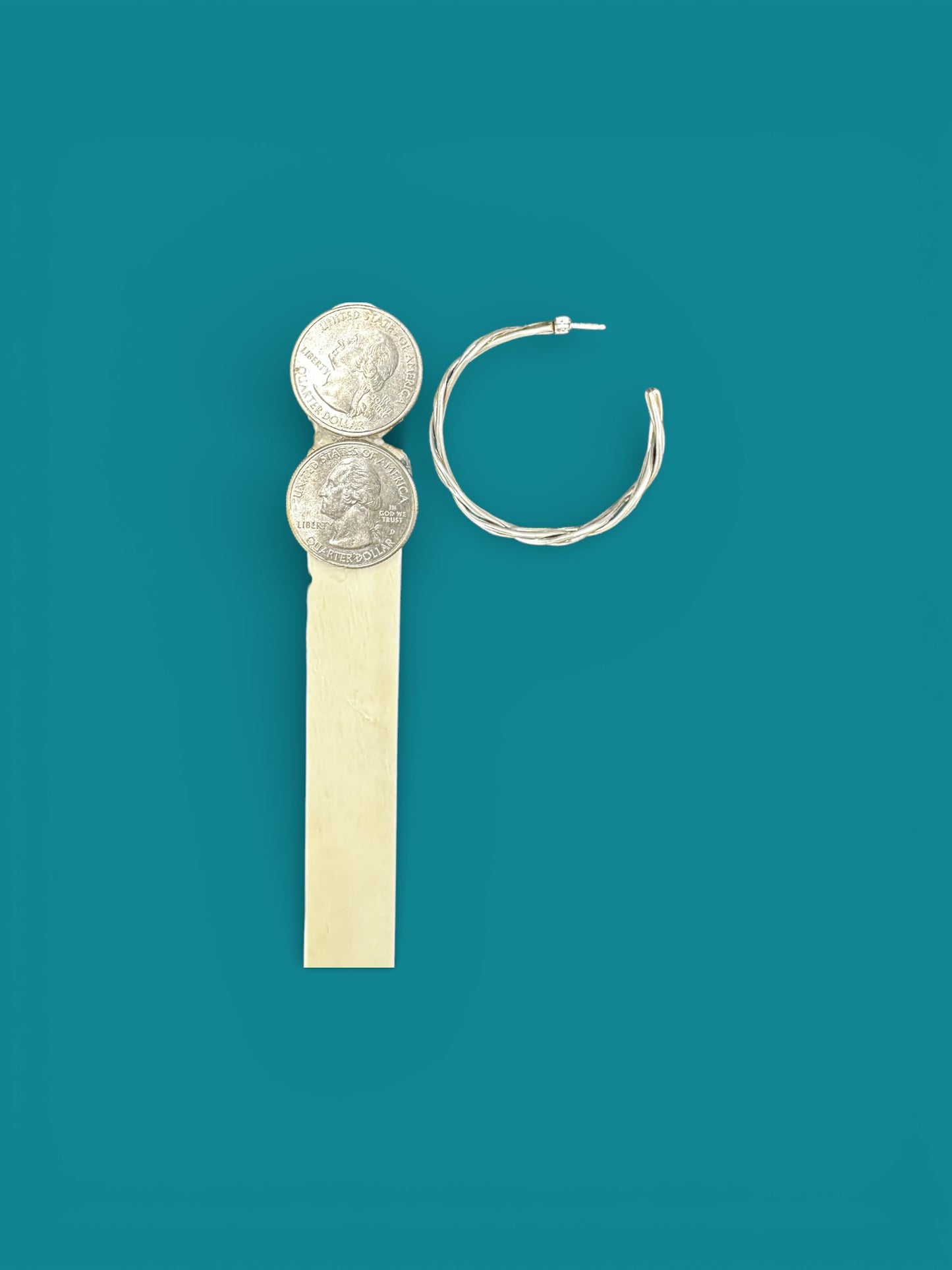 Stud Hoop Earrings - Braided Sterling Silver - Artisan Jewelry