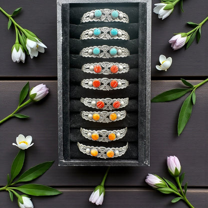 Y. James - Multi Stone Cuff Bracelet - Handcrafted Native American