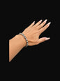Sterling Silver Stretch Bracelet – 7mm Pearls –  Hand Strung Artisan Collection