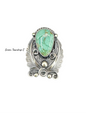 Jimmy Lee - Medium Adjustable Cabochon Ring - Sterling Silver & Sonoran Turquoise - Handmade Native American