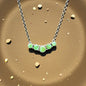 Bar Necklace – Round Turquoise and Sterling Silver - 18” Chain Link – Russell Sam