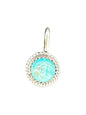 Small Cabochon Charm - Genuine Gemstones &  Sterling Silver - Handmade Native American
