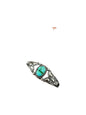 Genuine Turquoise Cabochon Cuff Bracelet - Handcrafted Anglo American