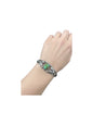 Genuine Turquoise Cabochon Cuff Bracelet - Handcrafted Anglo American