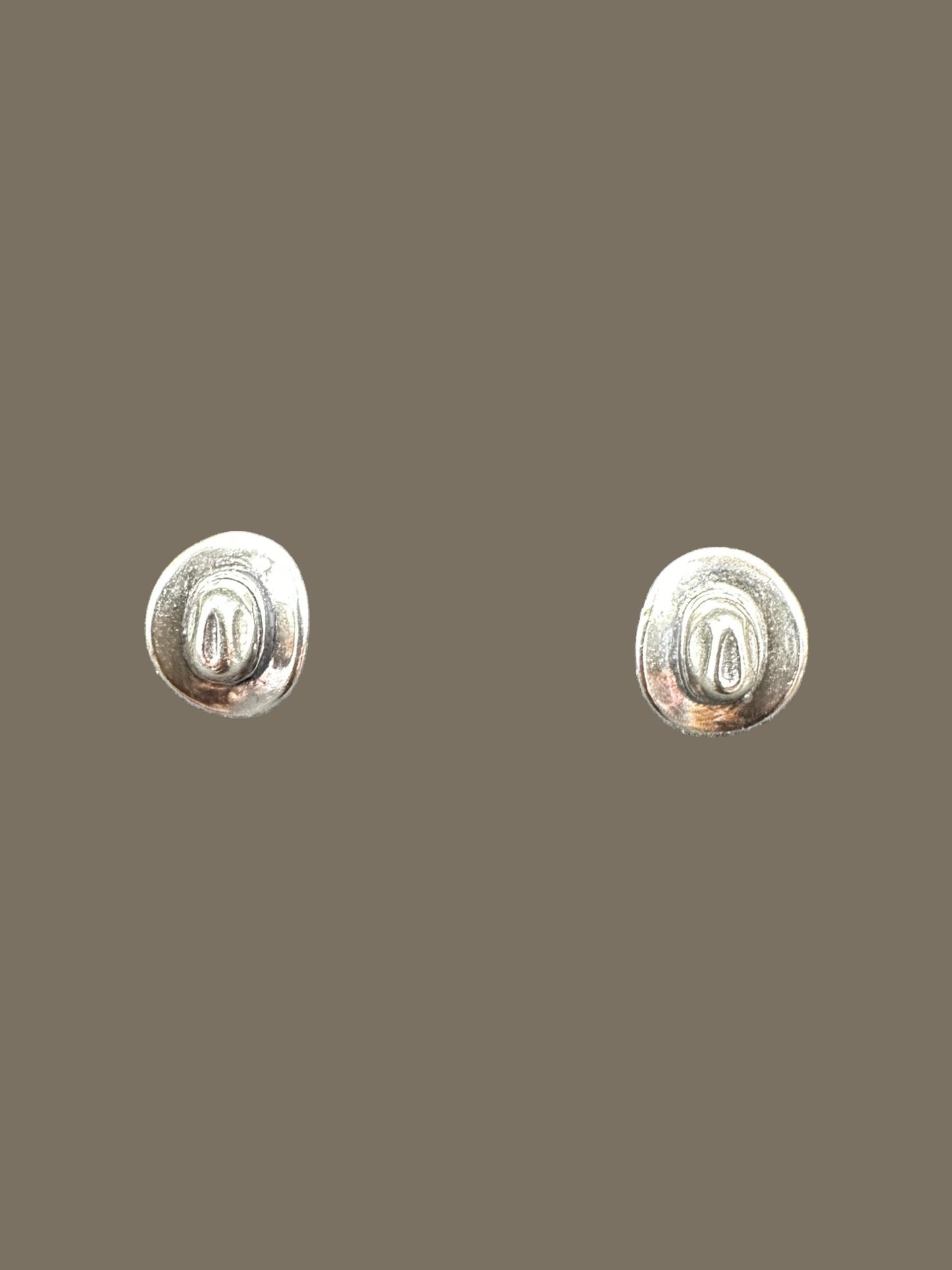 Mini Cowboy Hat Earrings - Sterling Silver - Ready Made