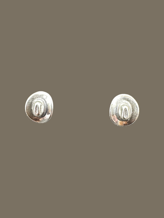 Mini Cowboy Hat Earrings - Sterling Silver - Ready Made