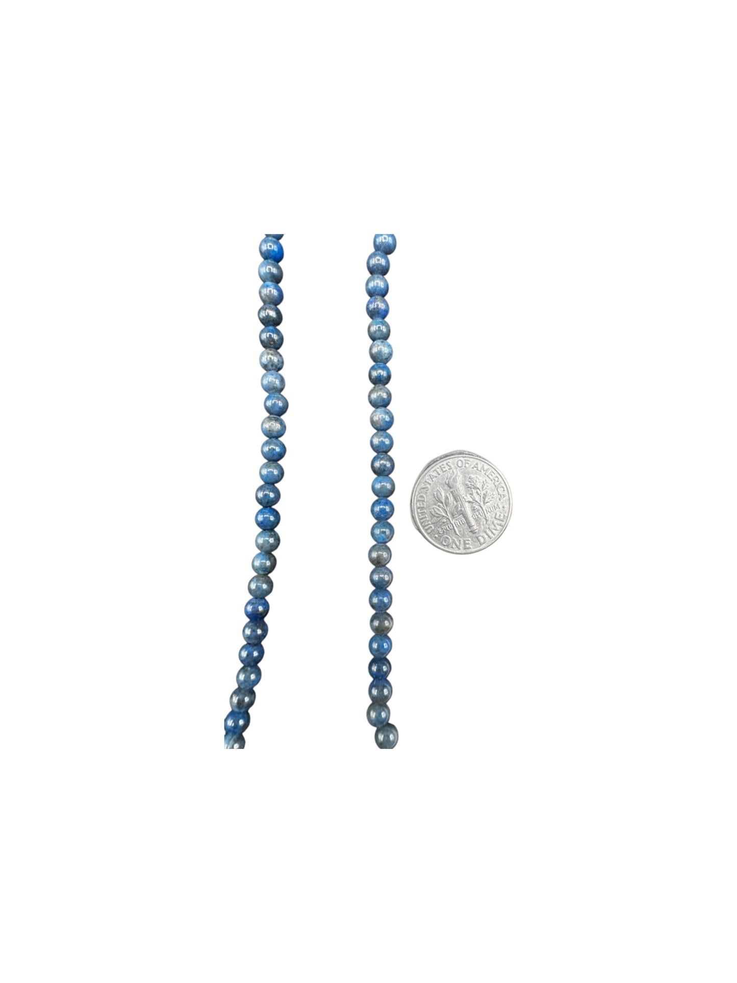 4MM Pearl Necklace - Genuine Lapis with Turquoise Nuggets - Hand Strung Artisan Collection