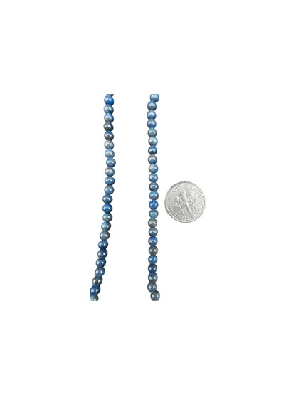 4MM Pearl Necklace - Genuine Lapis with Turquoise Nuggets - Hand Strung Artisan Collection