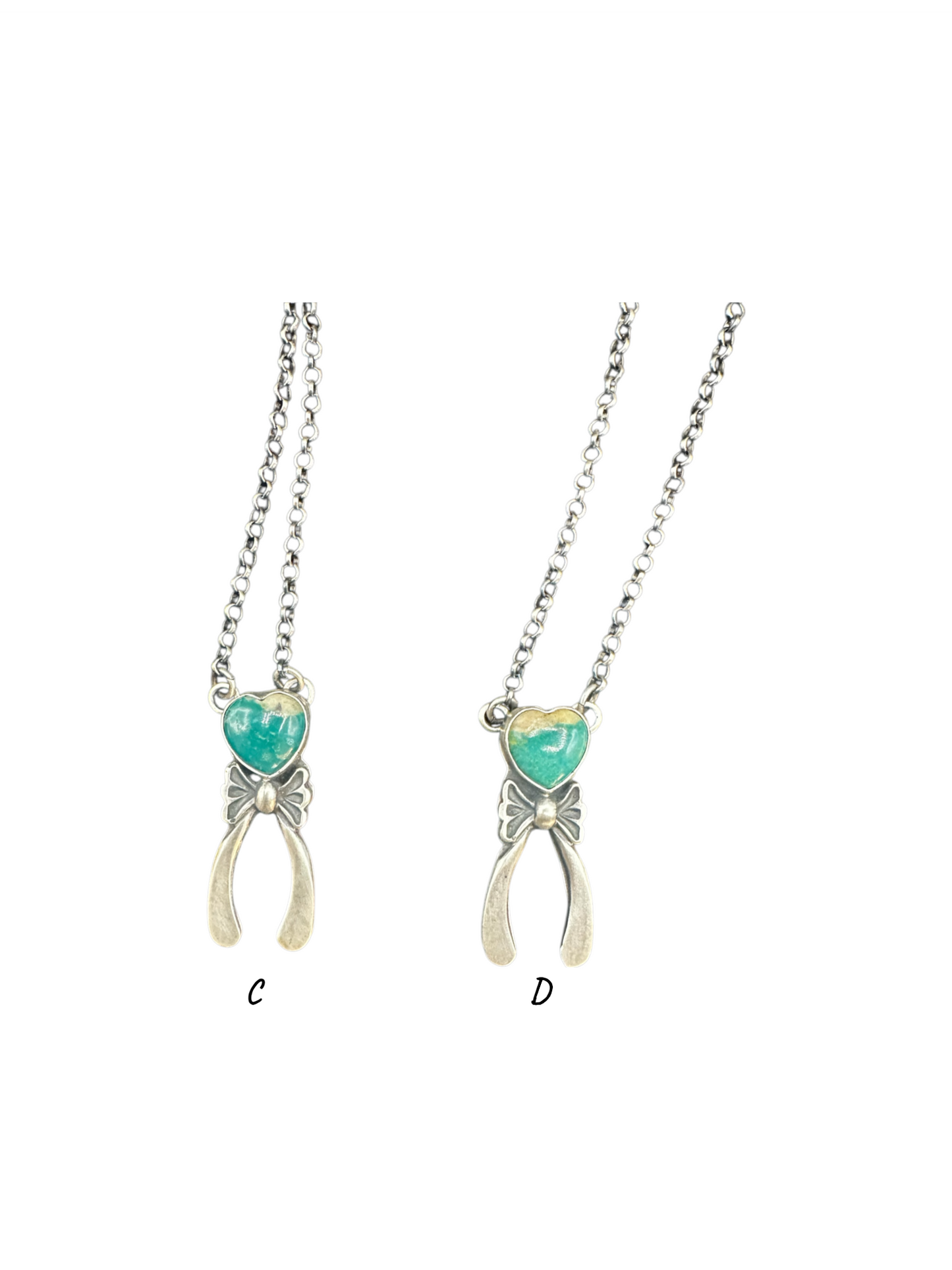 Toadlena Heart Pendant & Necklace - Genuine Turquoise & Sterling Silver - Handmade Native American