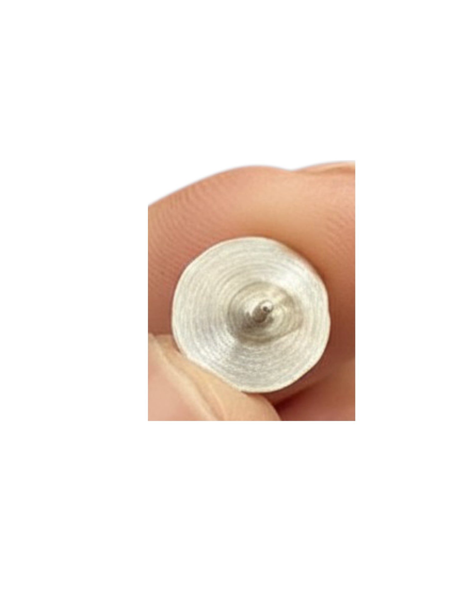 Small Flat Pearl Sterling Silver Stud Earrings - Hand Stamped - Artisan Collection