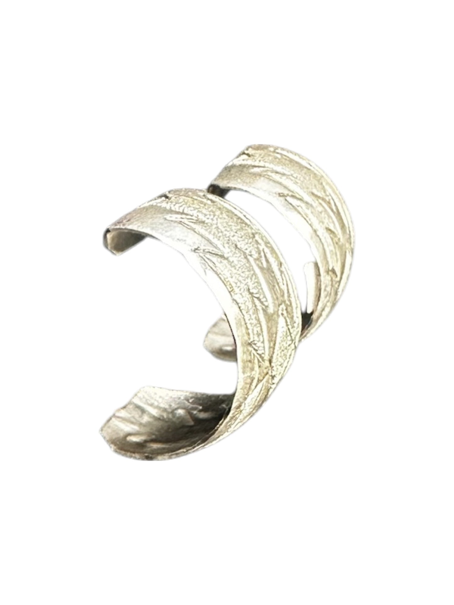 Handcrafted Native American Sterling Silver WIDE HOOPS
