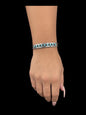 Susie Livingston - Multi Stone Slim Cuff Bracelet – Sterling Silver & Genuine Turquoise -  Native American Handmade