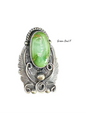 Jimmy Lee - Medium Adjustable Cabochon Ring - Sterling Silver & Sonoran Turquoise - Handmade Native American