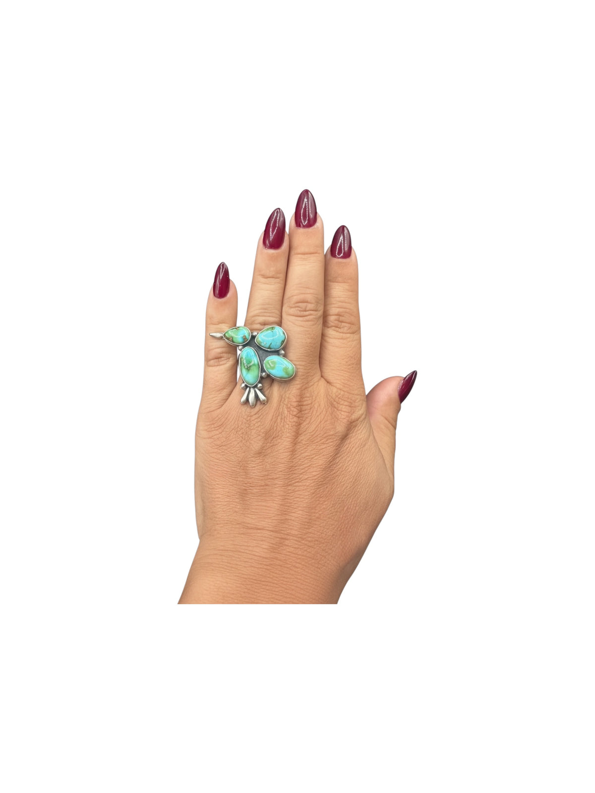 Patrick Williams - Hummingbird Statement Ring - Genuine Turquoise - Handmade Native Navajo