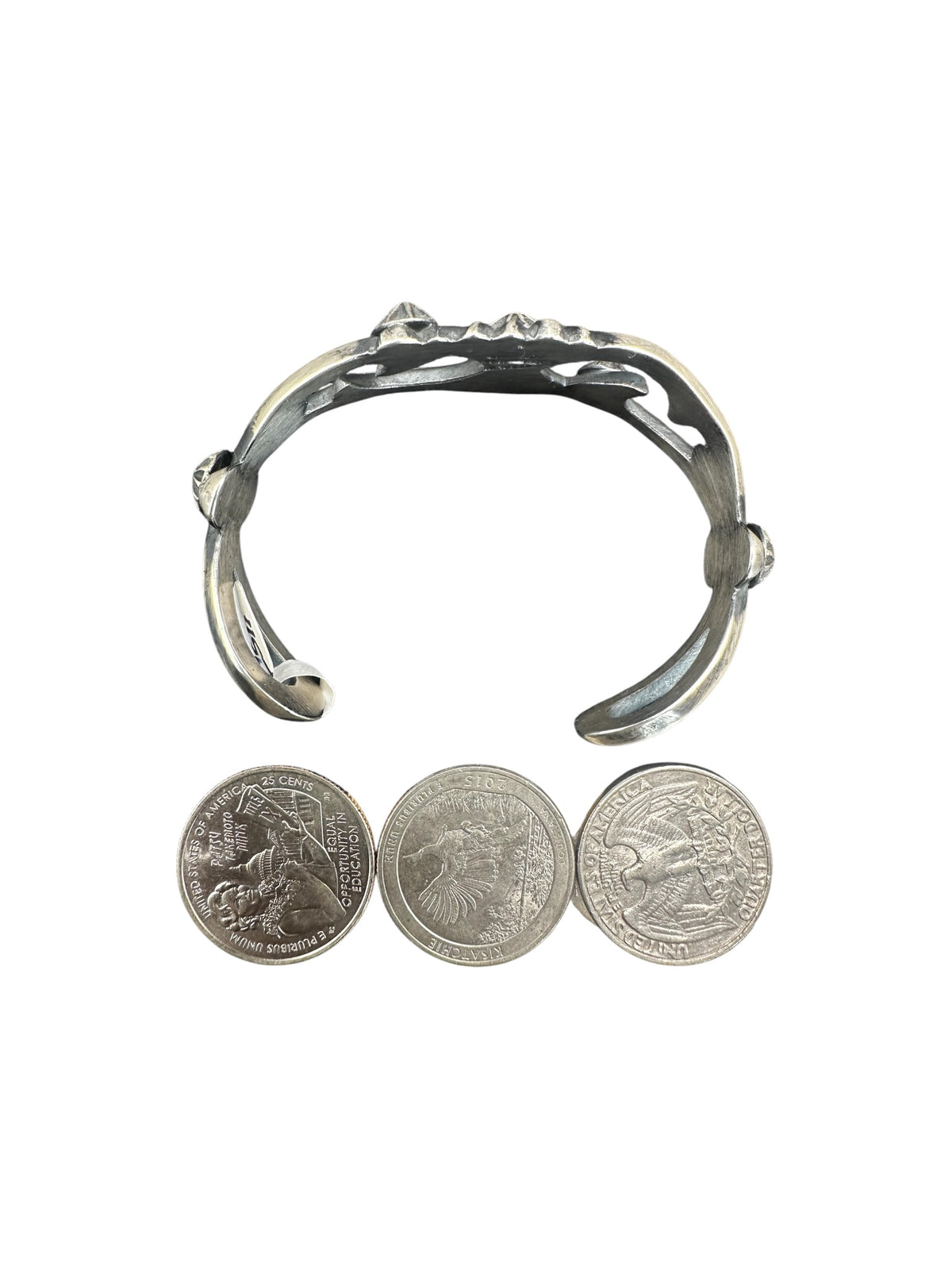 Chimney Butte - Genuine Sterling Silver Cuff Bracelet - Handmade Native American
