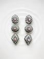 Long Large Concho Drop Earrings - Sterling Silver & Genuine Queen Pink - Handmade Native American by Rita Lee