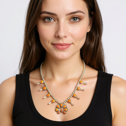 Shirley Henry – Mini Squash Blossom Set – Spiny Oyster – Handmade Native American