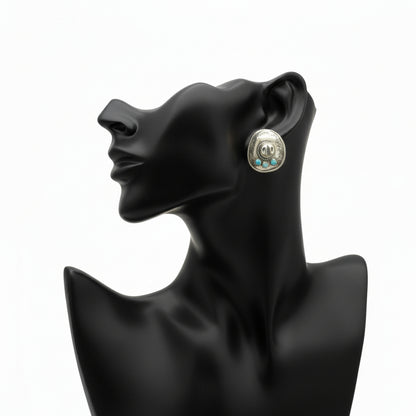 Bobby Platero | Cowboy Hat Pendant & Earrings SET | Sterling Silver & Turquoise | Handmade Native American