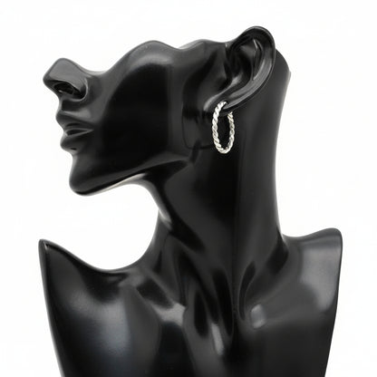 Sterling Silver Woven Stud Hoop Earrings – Artisan Jewelry