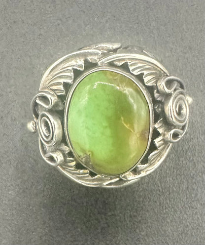Handcrafted Navajo Palomino Turquoise Sterling Silver Statement Ring