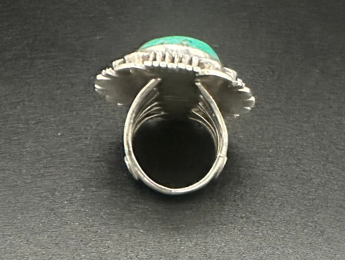 Handcrafted Navajo Turquoise Sterling Silver Statement Ring