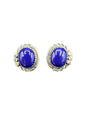 Small Everyday Cabochon Stud Earrings - Sterling Silver & Genuine Gemstones - Artisan Collection
