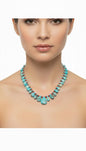 Teardrop Heishi 24" Necklace - Genuine Turquoise, Coral & Lapis Pearls  - Handmade Native American