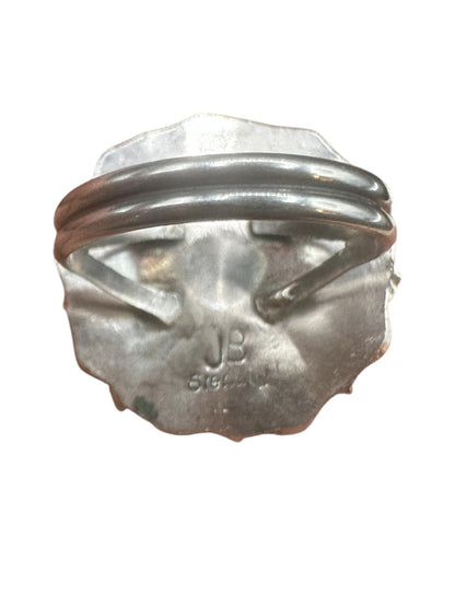 Medium Multi Stone Cluster Ring  – Sterling Silver & Genuine Turquoise -  Authentic Handmade Native American by Jennifer Begay