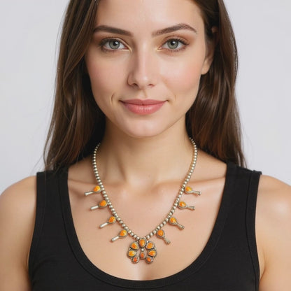 Shirley Henry – Mini Squash Blossom Set – Spiny Oyster – Handmade Native American