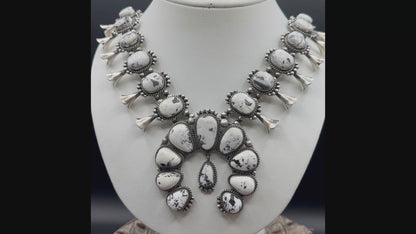 Squash Blossom –  Kingman Turquoise and Sterling Silver – Panzy Johnson - Handcrafted Native American