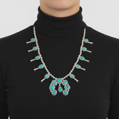 Steeve Francisco – Mini Squash Blossom Set – Turquoise – Handmade Native American