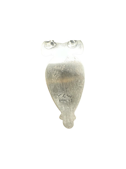 Verley Betone - Teardrop & Bow Pendant & Necklace - Genuine Spiny Oyster & Sterling Silver - Handmade Native American