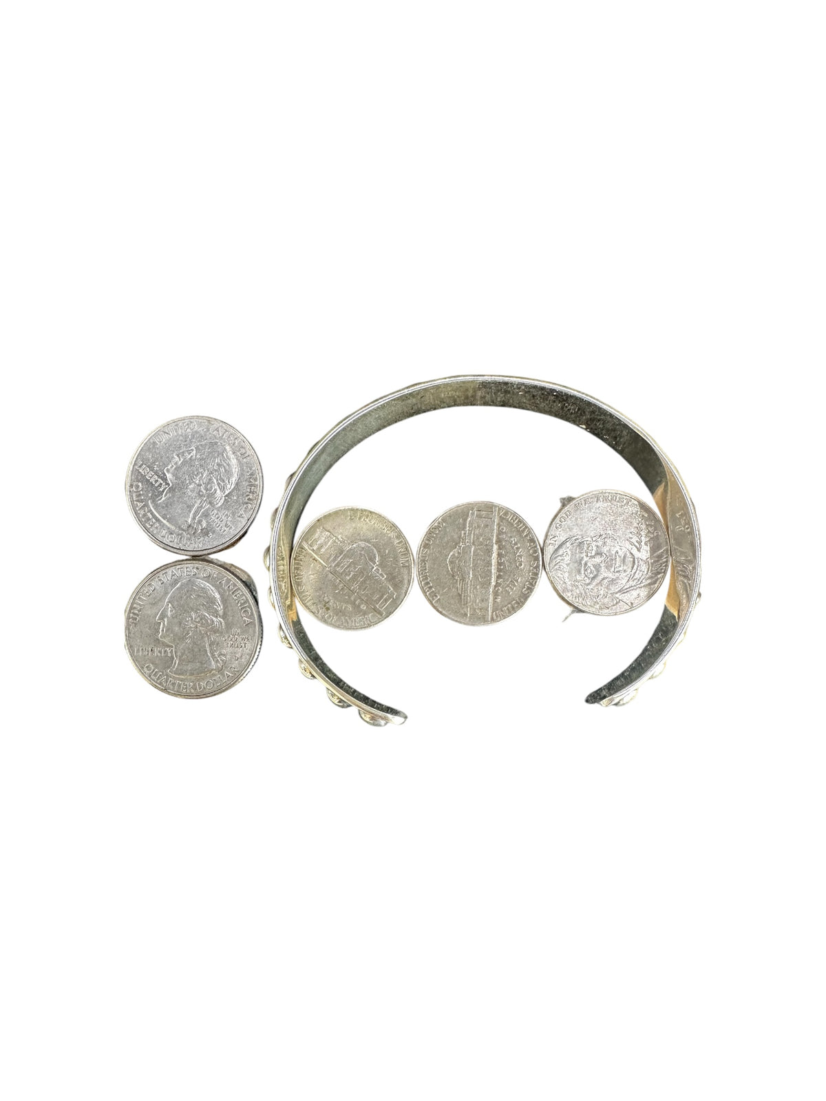 Sterling Silver Flat Pearl Cuff - Ready Made