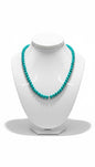 6MM Kingman Teal Turquoise Pearl Necklace -  Hand Strung Artisan Collection